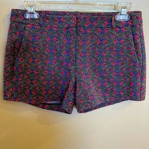 PROMOD boutique Francaise women’s TWEED knit GEOMETRIC pattern dressy shorts 4